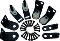 Black Double Acting Cafe Door Hinge Hardware Set, Pack of 2 T55835