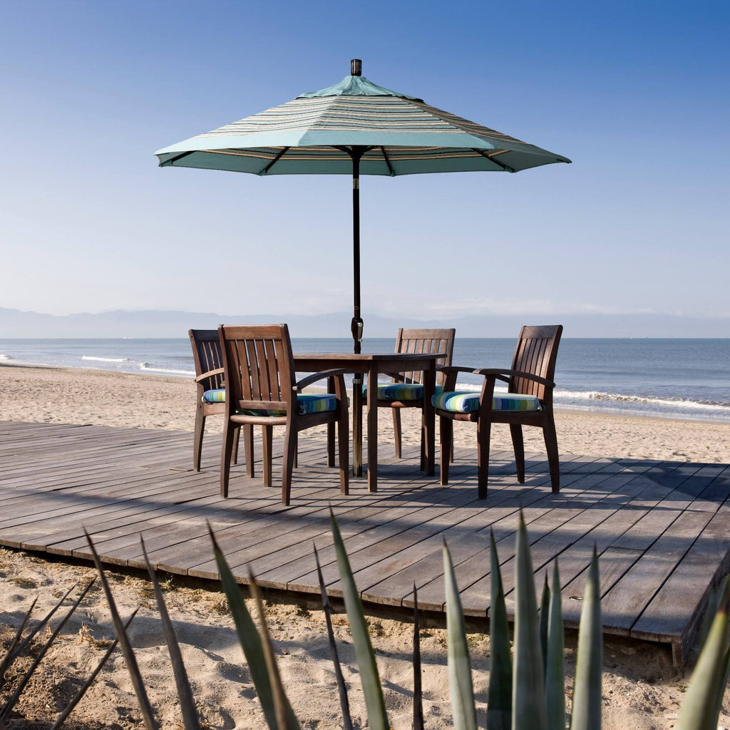 Black Aluminum Push Tilt Patio Umbrella N1957