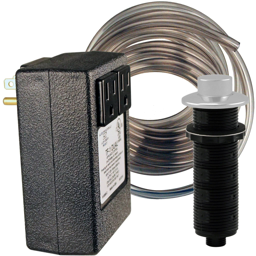 Polished Nickel Disposal Air Switch and Dual Outlet Control Box S423