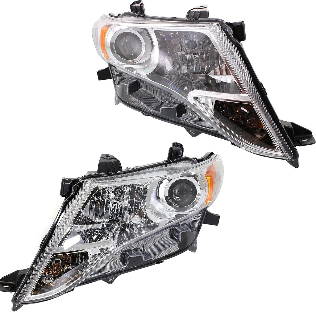 Set of 2 Halogen Headlight Assembly with Clear Lens W3001