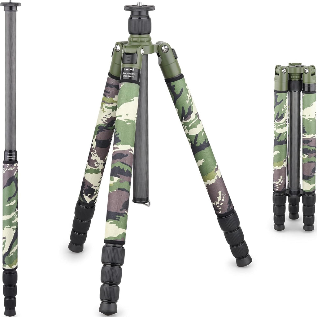 Carbon Fiber Tripod Heavy Duty Stand for Digital DSLR Camera H145