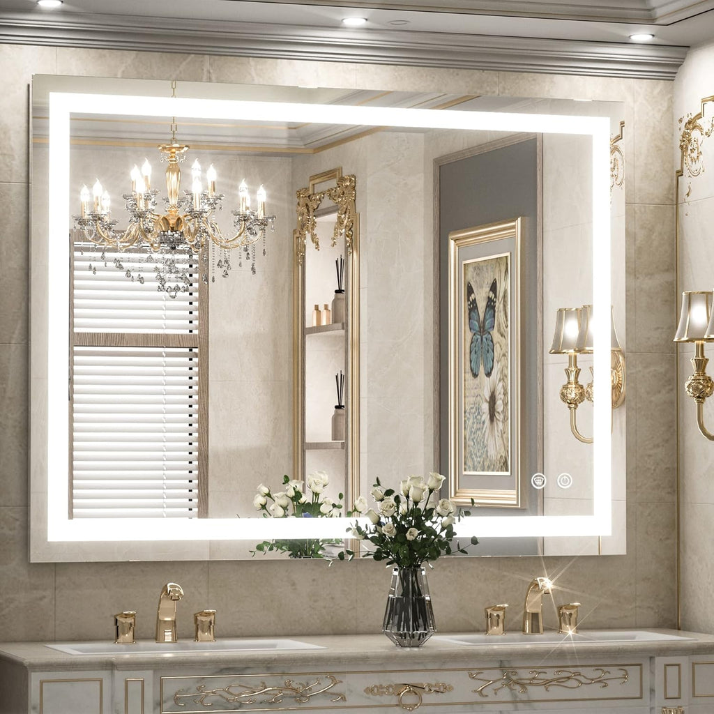 LED Bathroom Vanity Mirror 40 x 32 Inch, Dimmable, Anti-Fog, Wall Mounted D11816