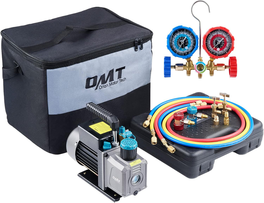 3 Way AC Gauges with 3.5cfm Vacuum Pump M399660