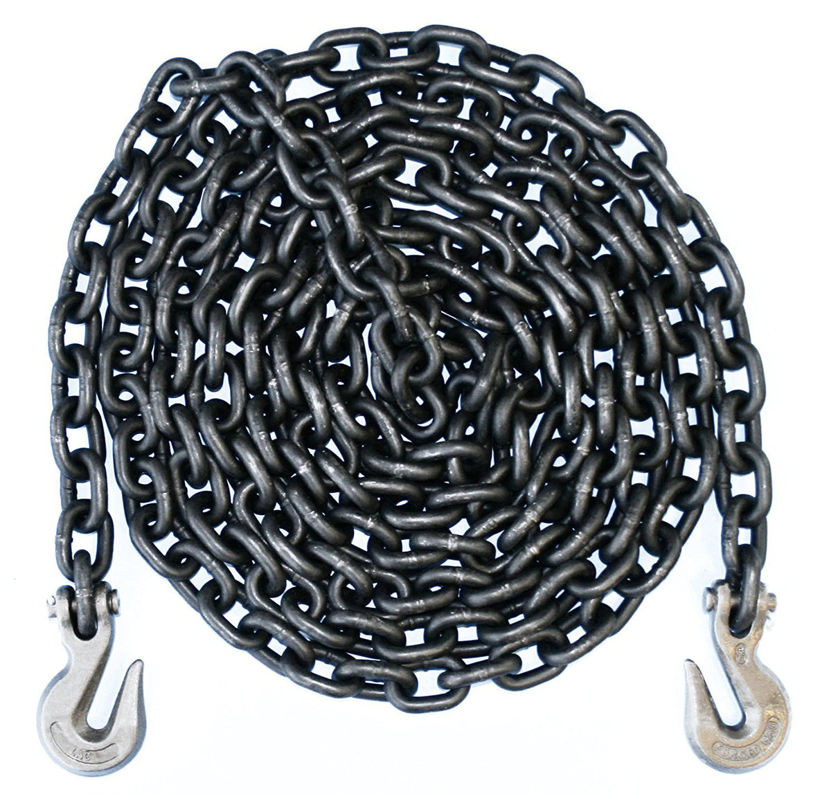 3/8" Grade 80 Binder Chain with Grab Hooks, 10' Length O2798