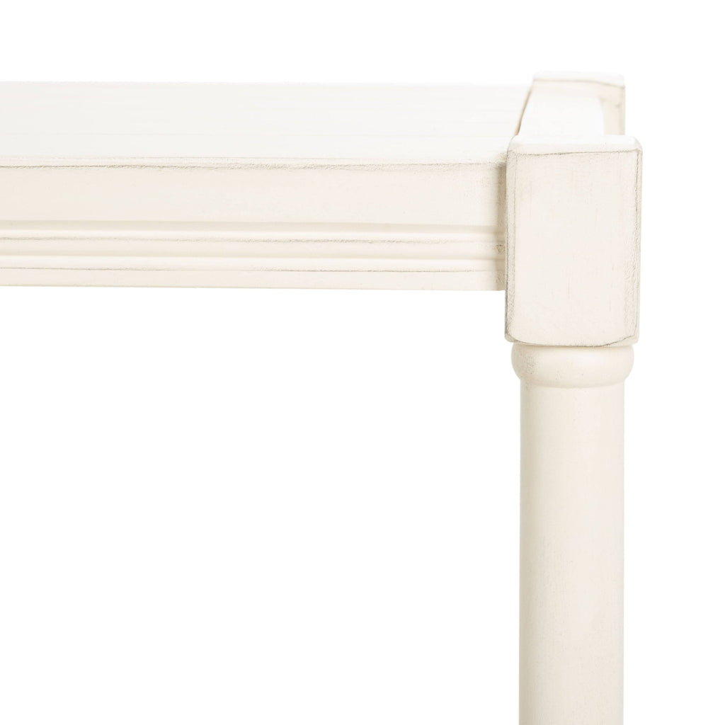 Distressed White 3-Shelf Console Table S129405