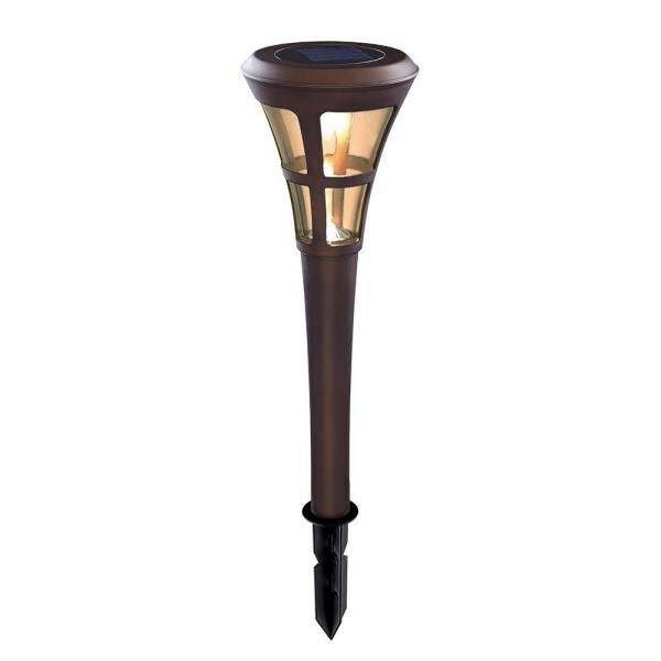Solar Bronze Outdoor LED Landscape Path Light 6-Pack D932