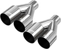 Pair of 304 Stainless Steel Dual Exhaust Tips, 2.5 inch Inlet, 3.5 inch Outlet, 10.25 inch Length, Pack of 2 B45353