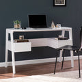White Writing Desk with Storage K747