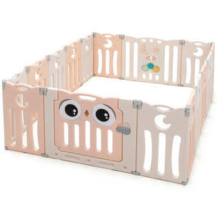 Pink Baby Activity Center Play Yard with Lock Door F12650