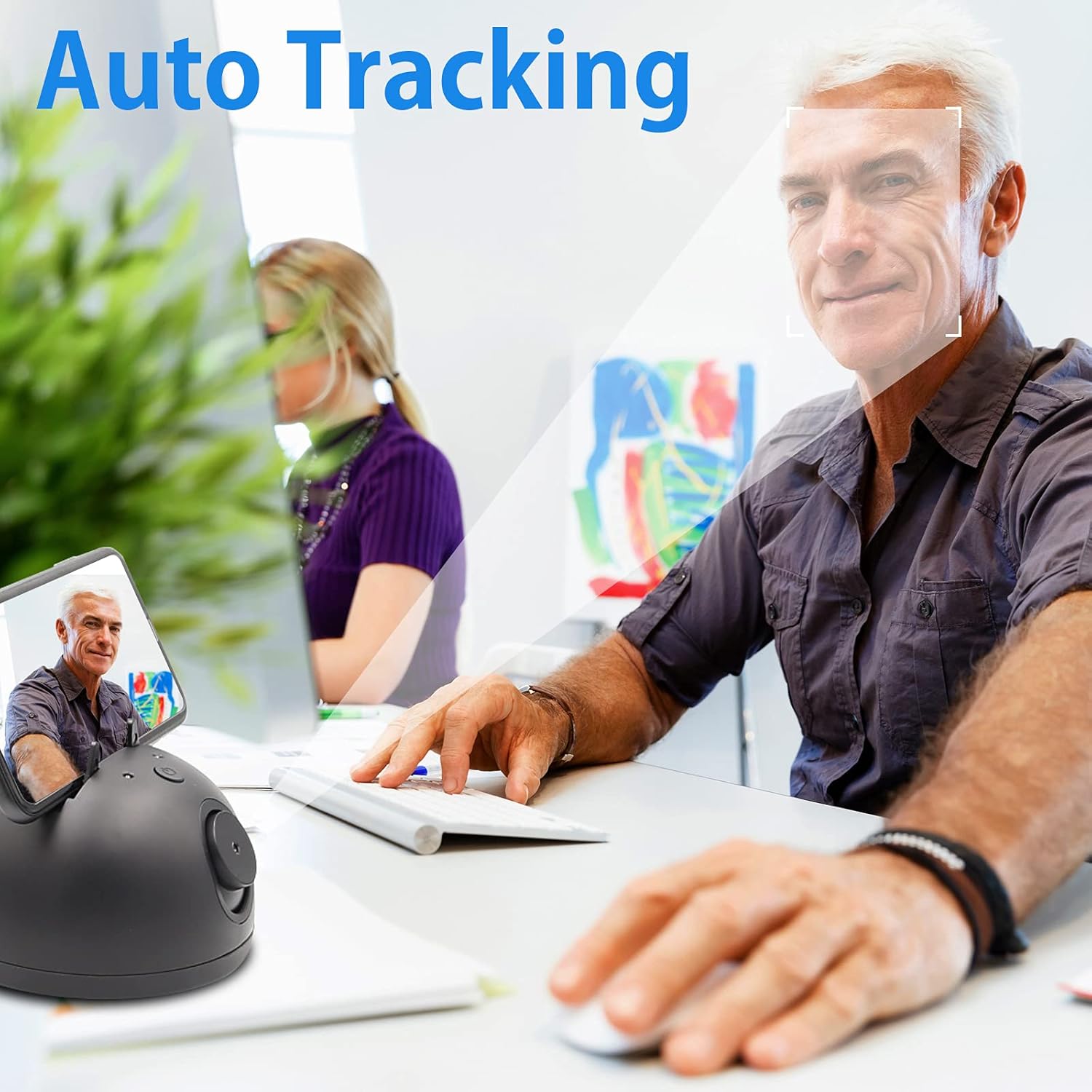 Auto Tracking Phone Holder with Smart Motion Sensor A608