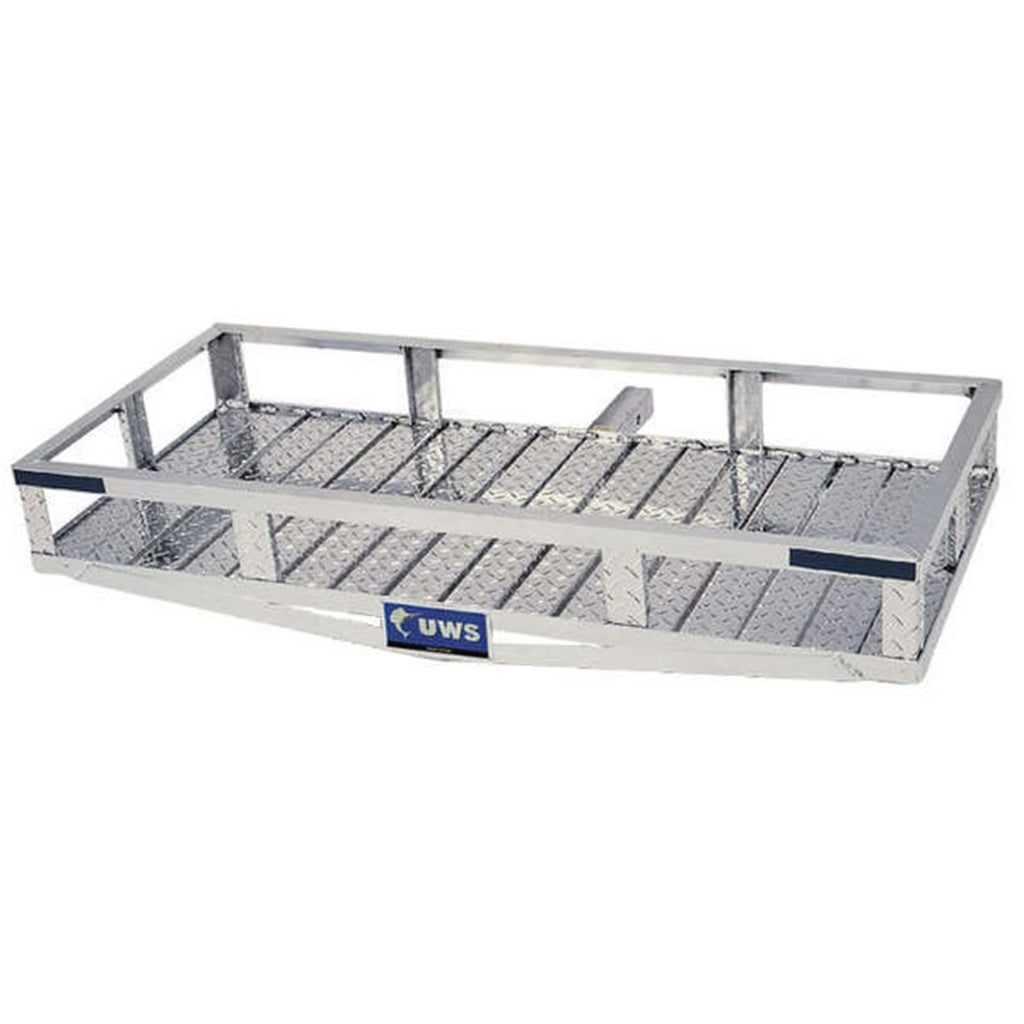 Polished Diamond Plate Aluminum Hitch Mount Carrier 51in x 23in 500lb Capacity I61592