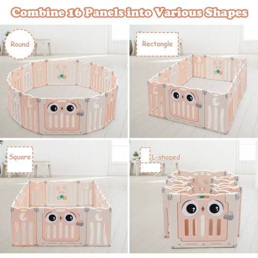 Pink Baby Activity Center Play Yard with Lock Door F12650