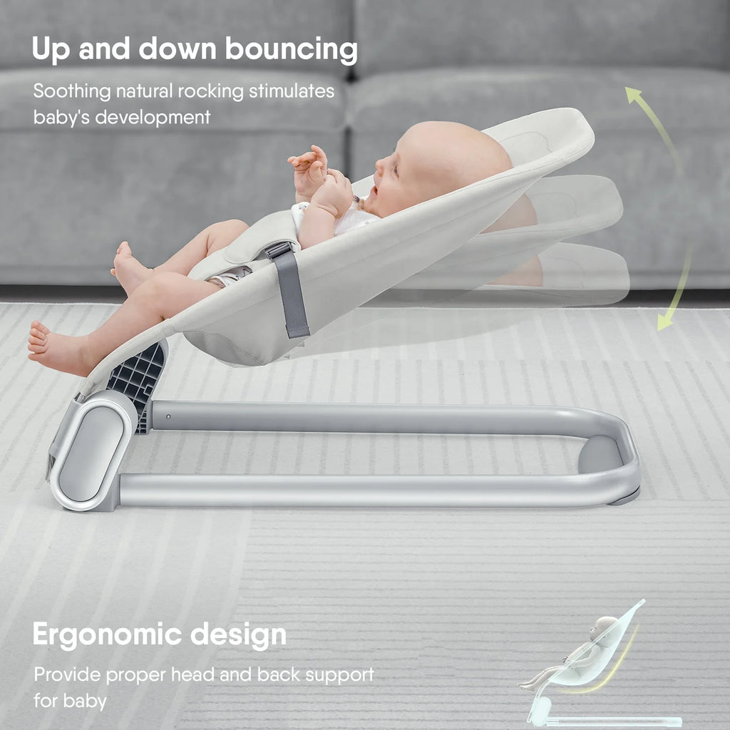 Beige Portable Baby Bouncer Seat D211836