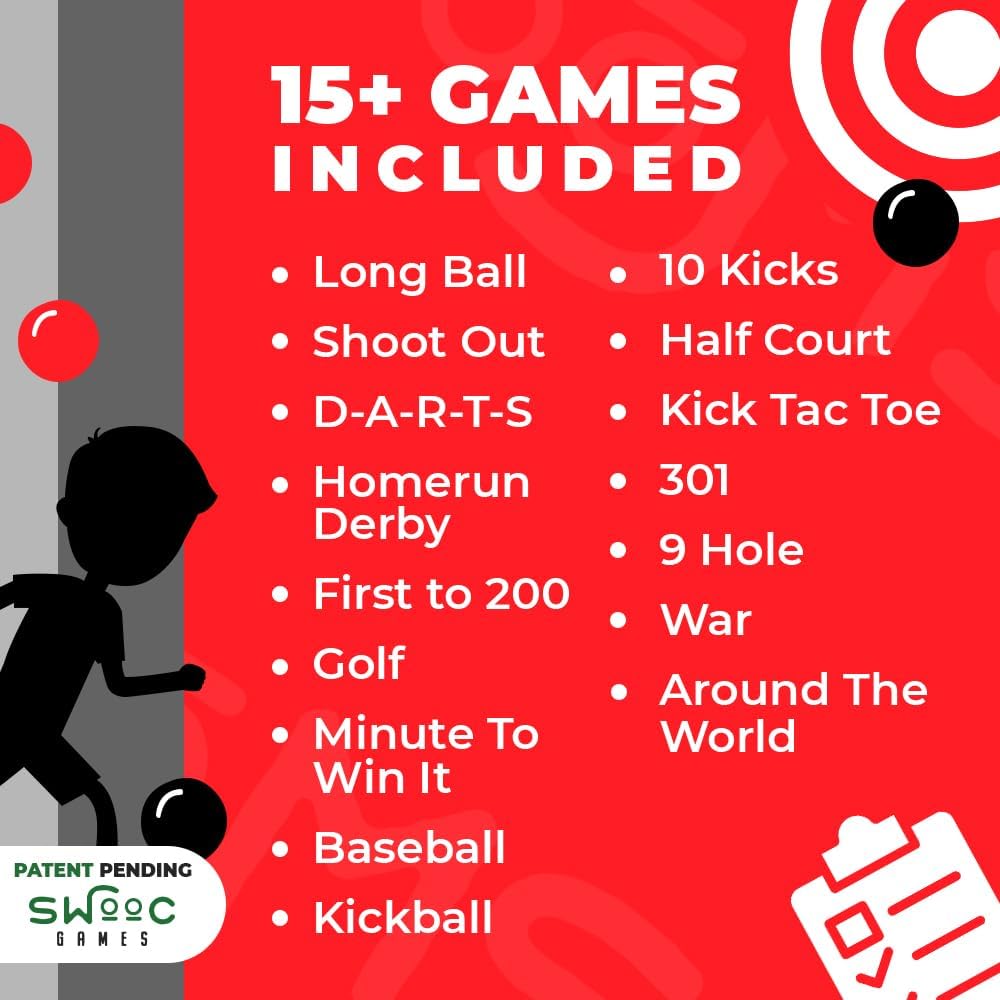 Giant Inflatable Outdoor Dartboard with Soccer Balls, Air Pump & Score Card J78993