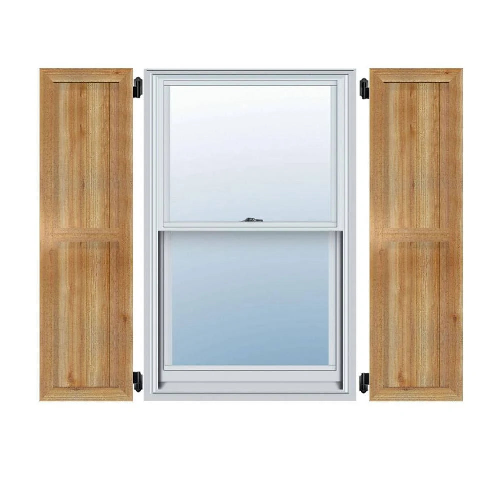 Framed Board-n-Batten Shutters, Rough Sawn Western Red Cedar (Per Pair) L55735