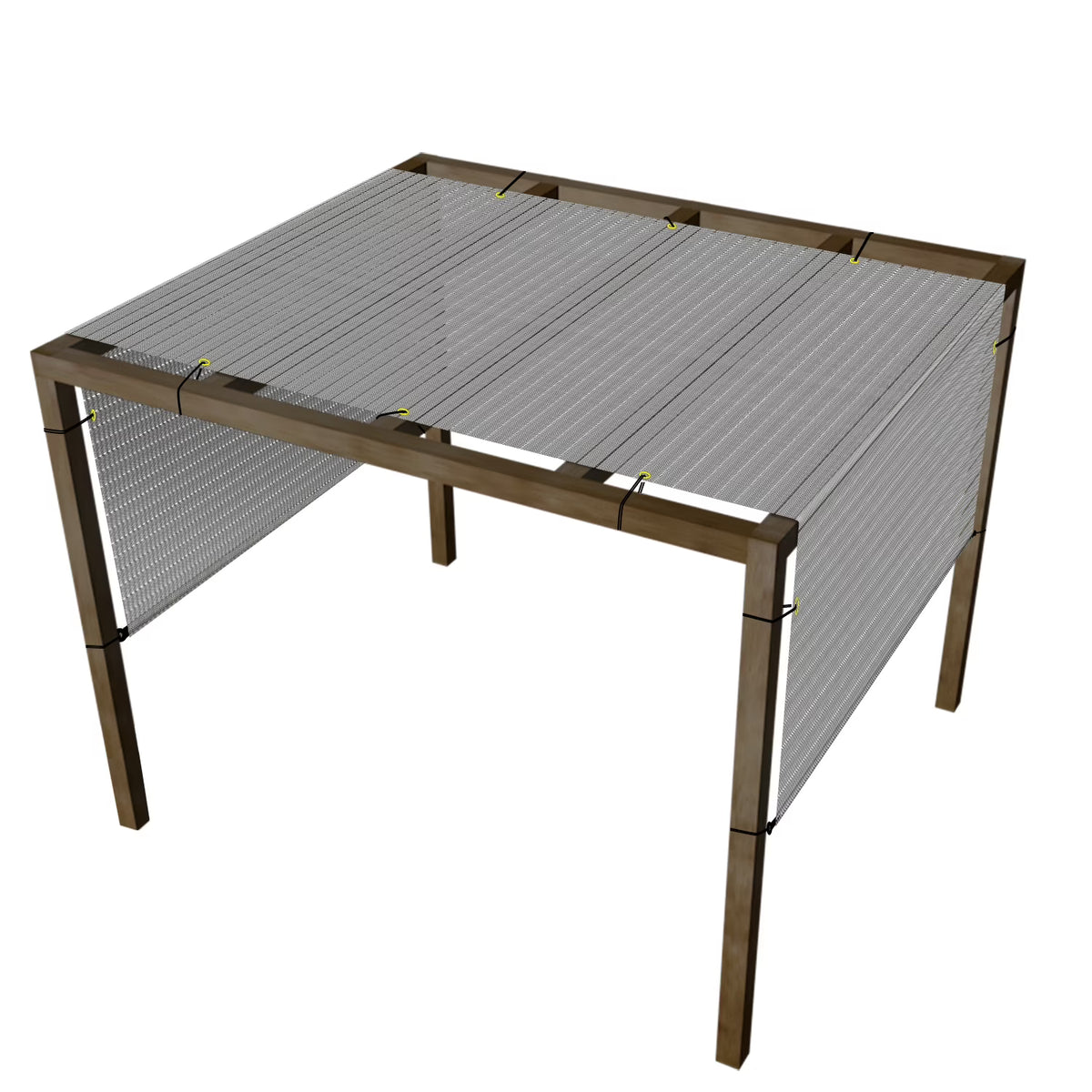 Light Grey Pergola Replacement Cover Canopy with Gromets W6625