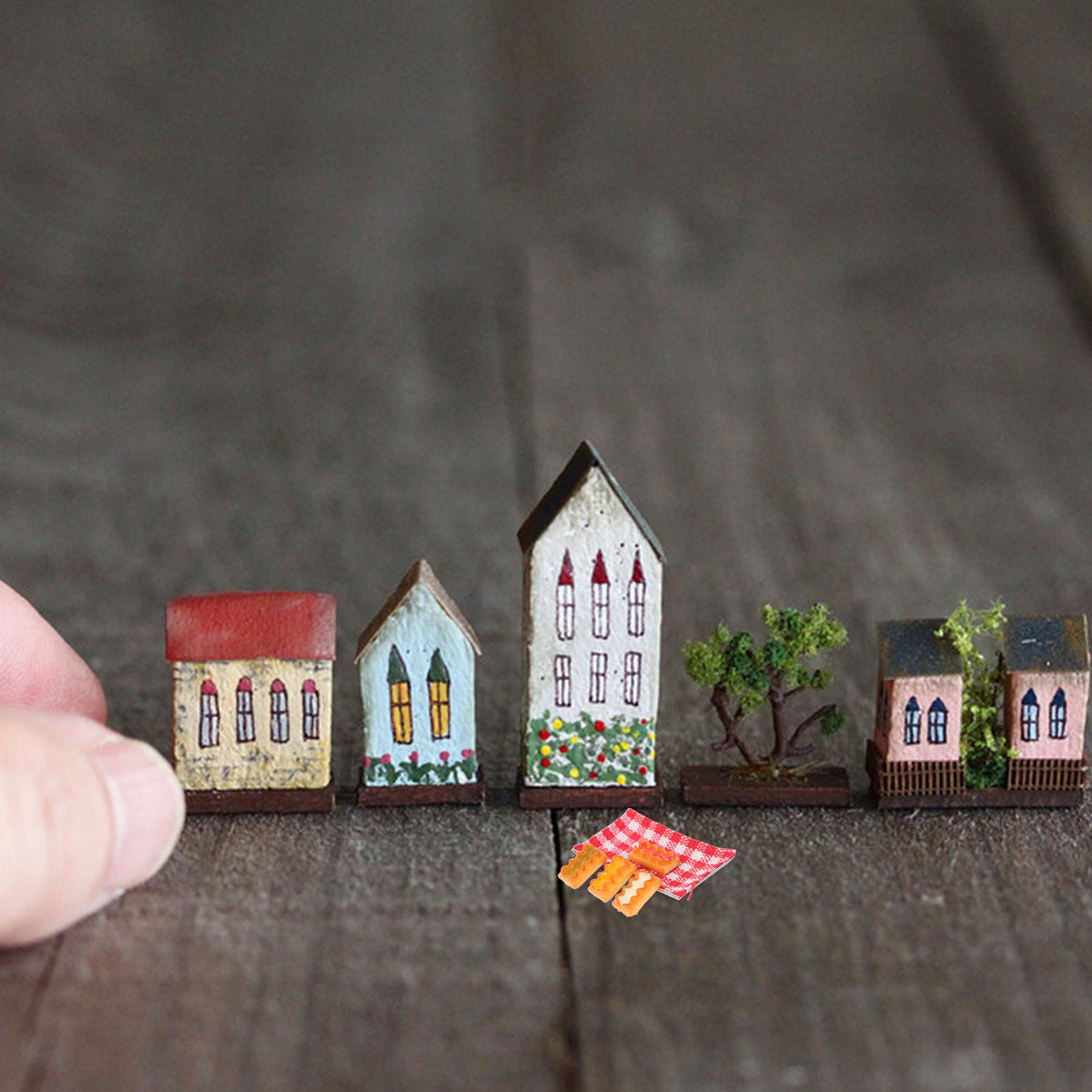 5 Pcs Miniature Decorative Cookies Biscuits Models Toy Y919