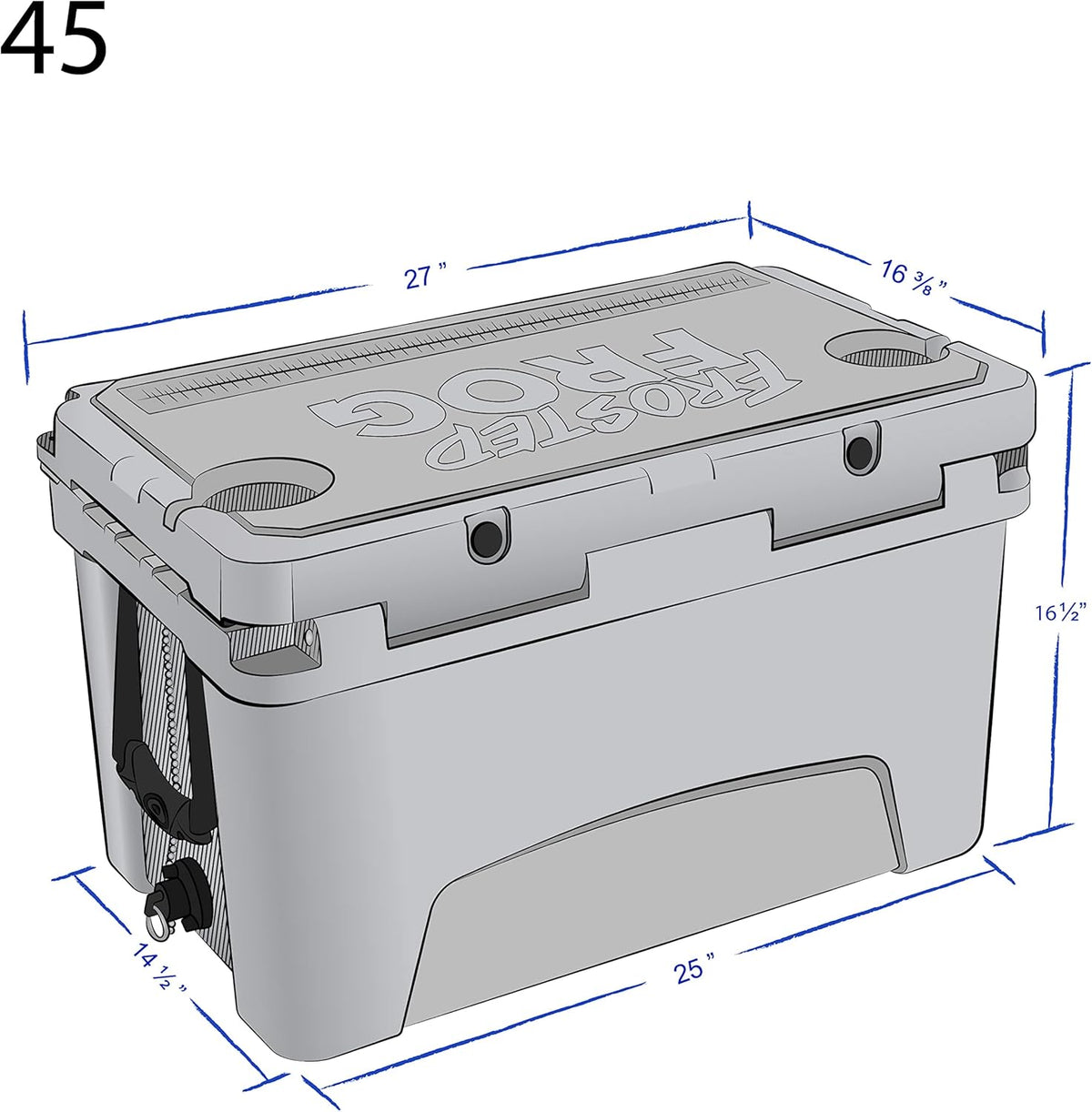 Orange White and Black Camo 45 Quart Insulated Cooler Z483568