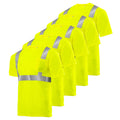 5-Pack Hi-Vis Short-Sleeve Work Safety T-Shirt U128444