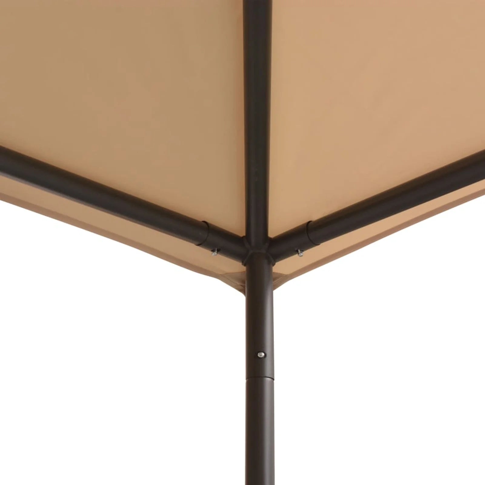 Beige Steel Gazebo Pavilion Tent Canopy D15096