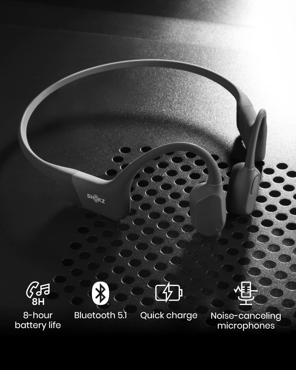 Bone Conduction Open-Ear Bluetooth Sport Headphones with Headband A5002