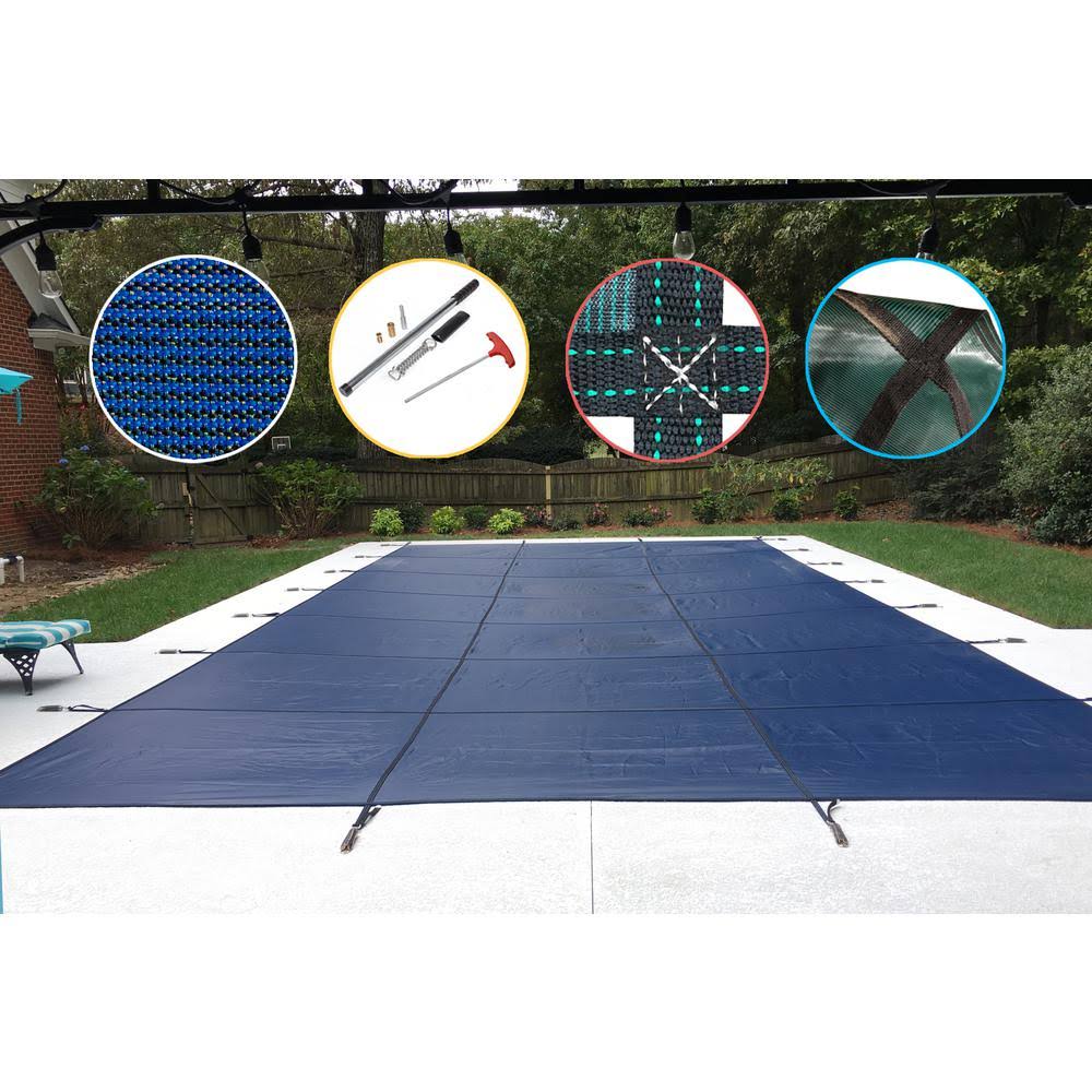 Blue Mesh Safety Pool Cover J350