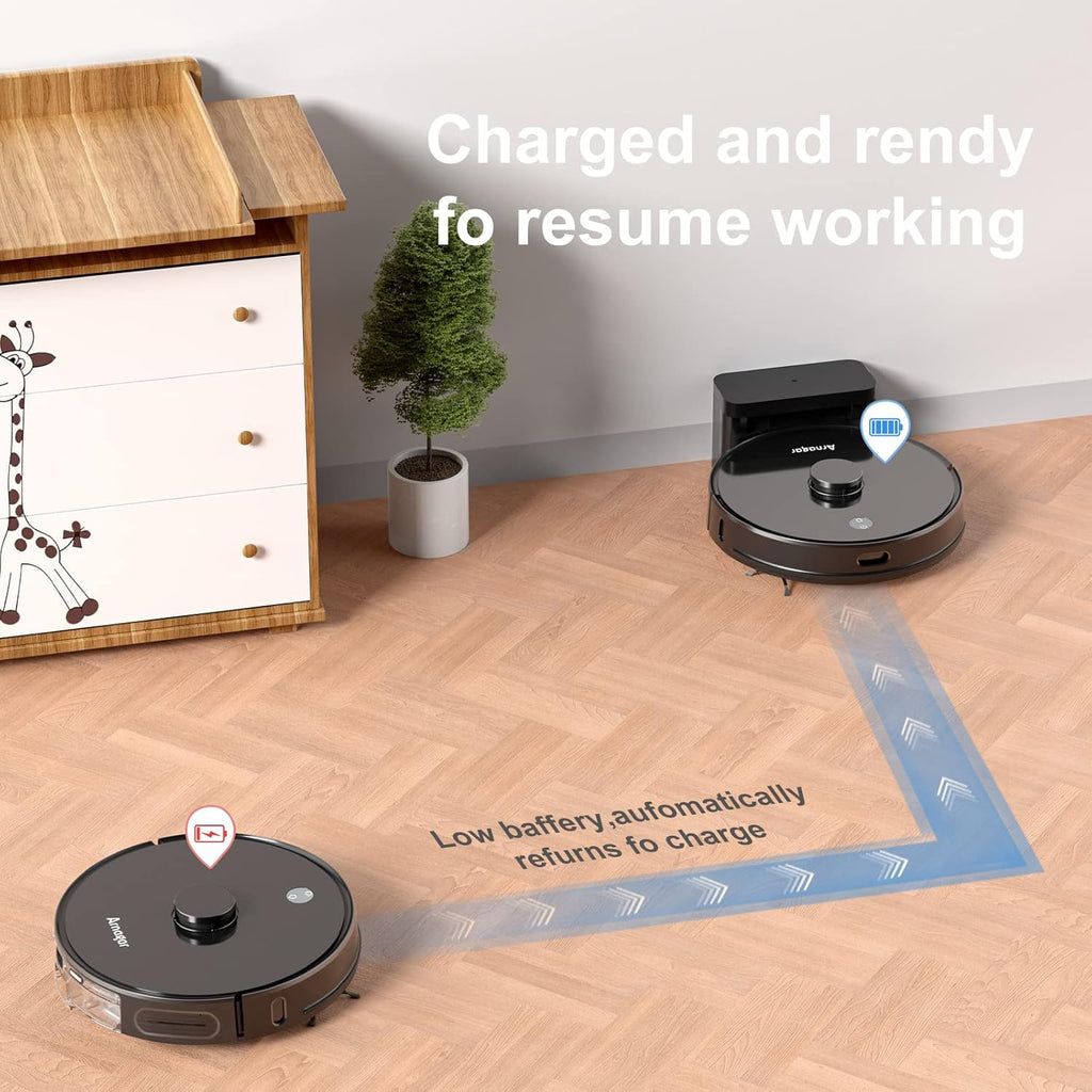 S8 Robot Vacuum and Mop Cleaner, 3500Pa Suction, App and Alexa Compatible I993182