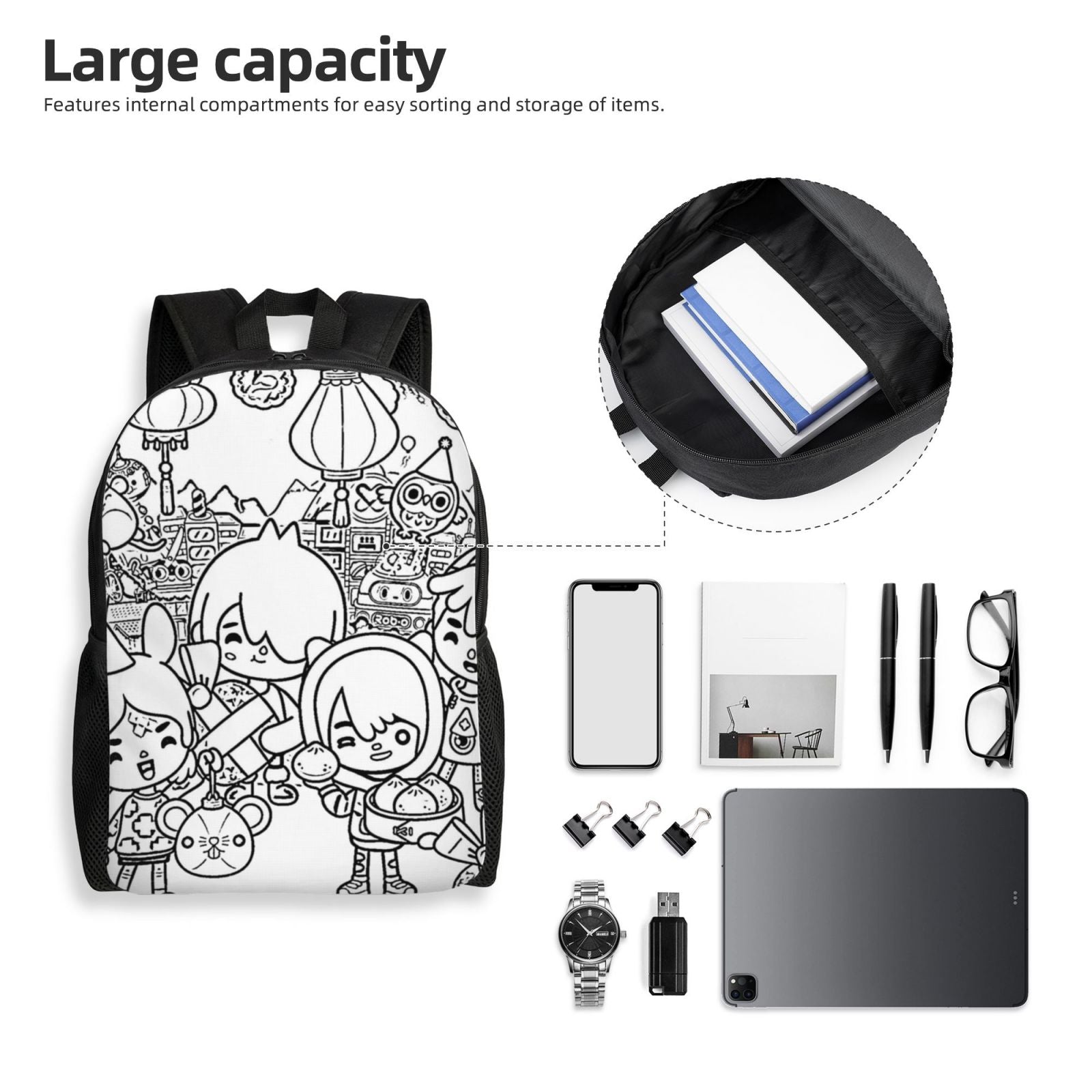 Lightweight Unisex Daypack Backpack L7899