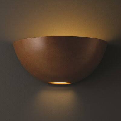 Hammered Brass LED Half Moon Light I332