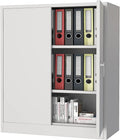 White Steel Lockable Garage Storage Cabinet with Doors and Shelves Z426703