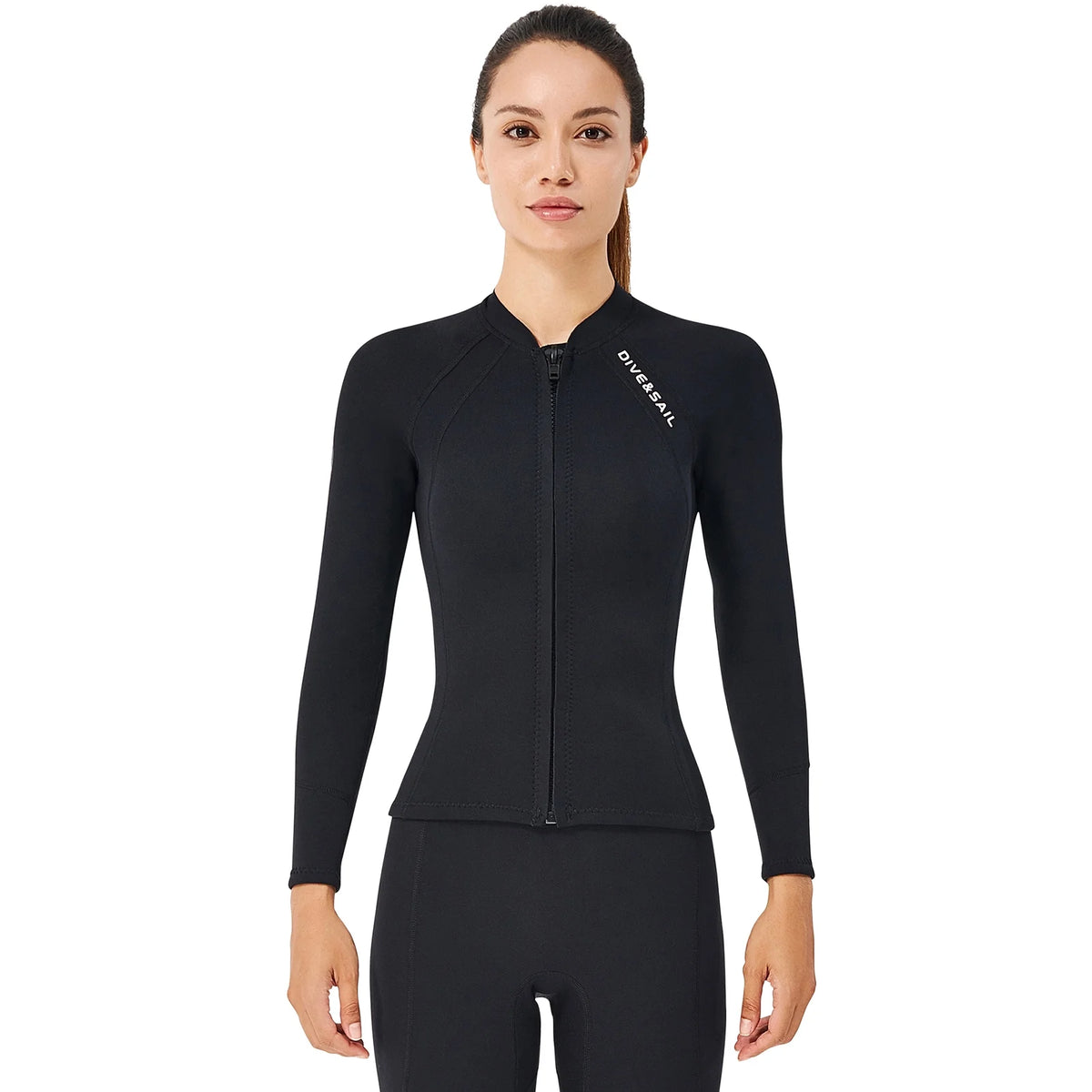 2mm Neoprene Front Zipper Wetsuits Jacket Long Sleeves N2467