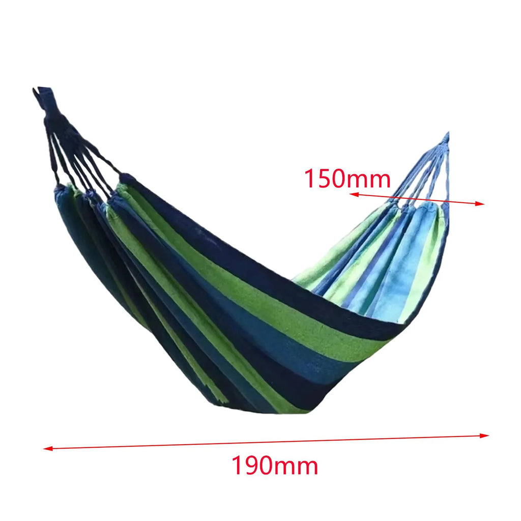 Blue Canvas Camping Hammock 190x150cm Y986974