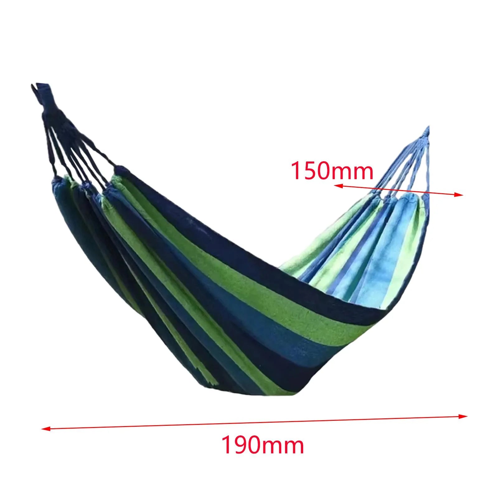 Blue Canvas Camping Hammock 190x150cm Y986974