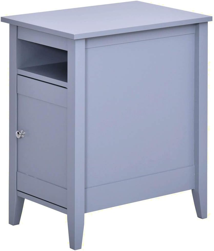 Grey End Table Cabinet Pack of 2 G99319
