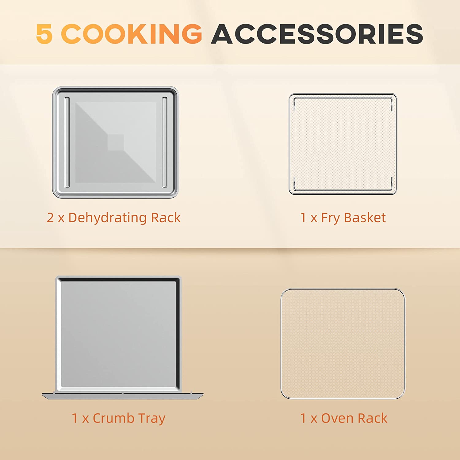 21QT 8-In-1 Stainless Steel Convection Countertop Oven L7043
