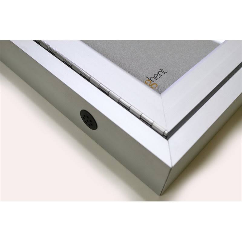 Navy 1-Door Enclosed Vinyl Bulletin Board X30513