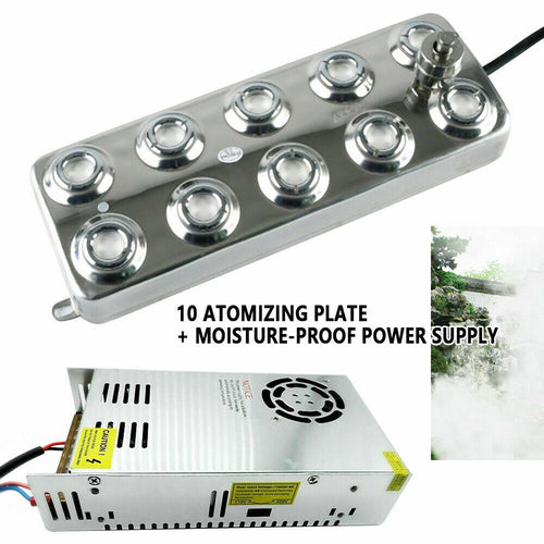 10 Heads 360W 6KG/H 304 Stainless Steel Mist Maker Fogger H434365