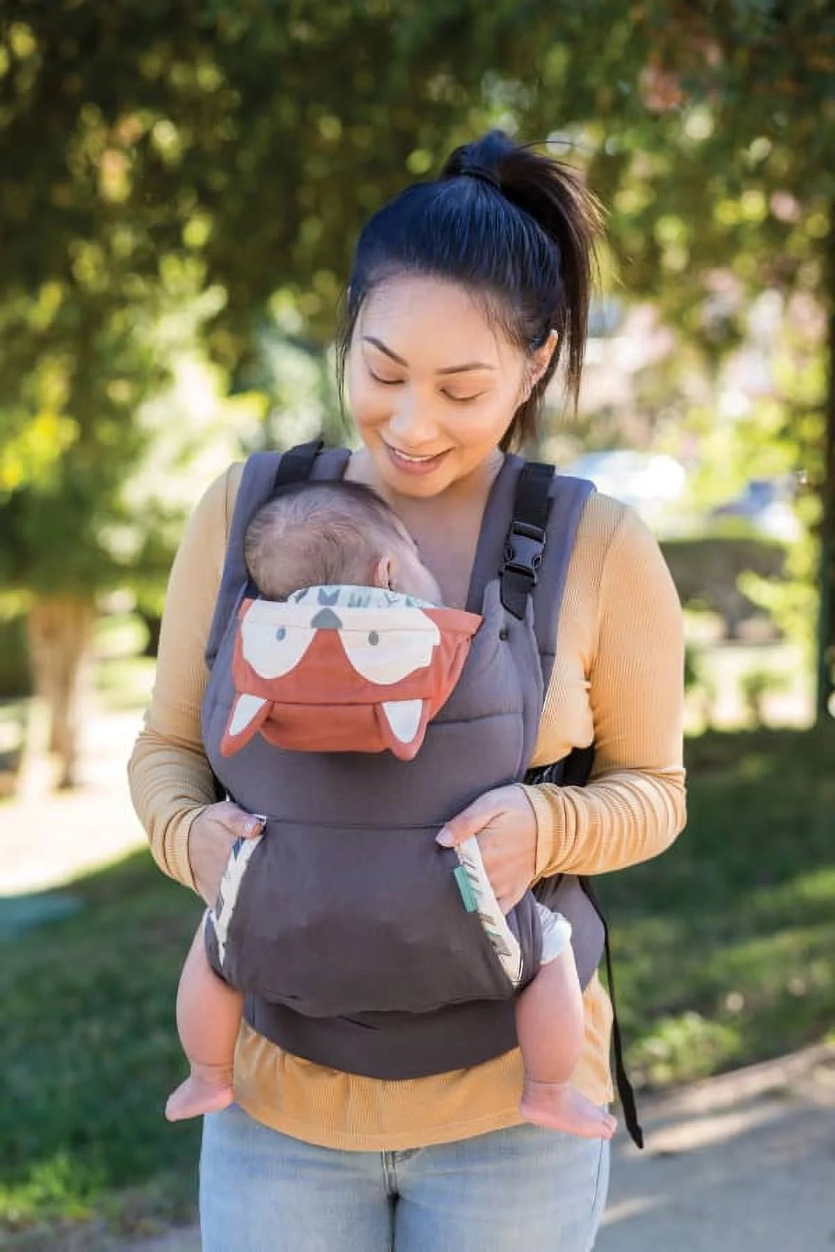 Ergonomic Hoodie Baby Carrier, 2-Position, 12-40lb I62633