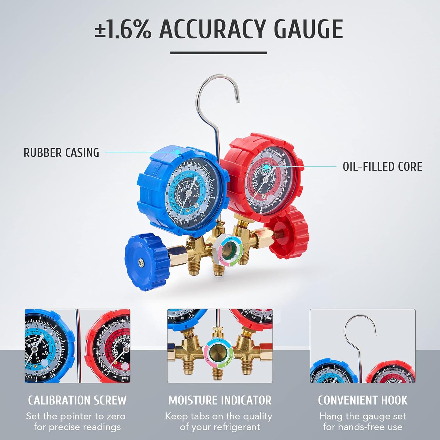 3 Way AC Gauges with 3.5cfm Vacuum Pump M399660