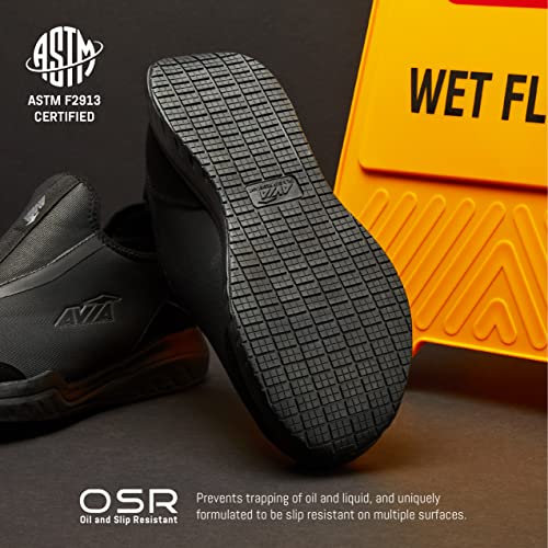 Black Slip Resistant Slip On Shoes G2620