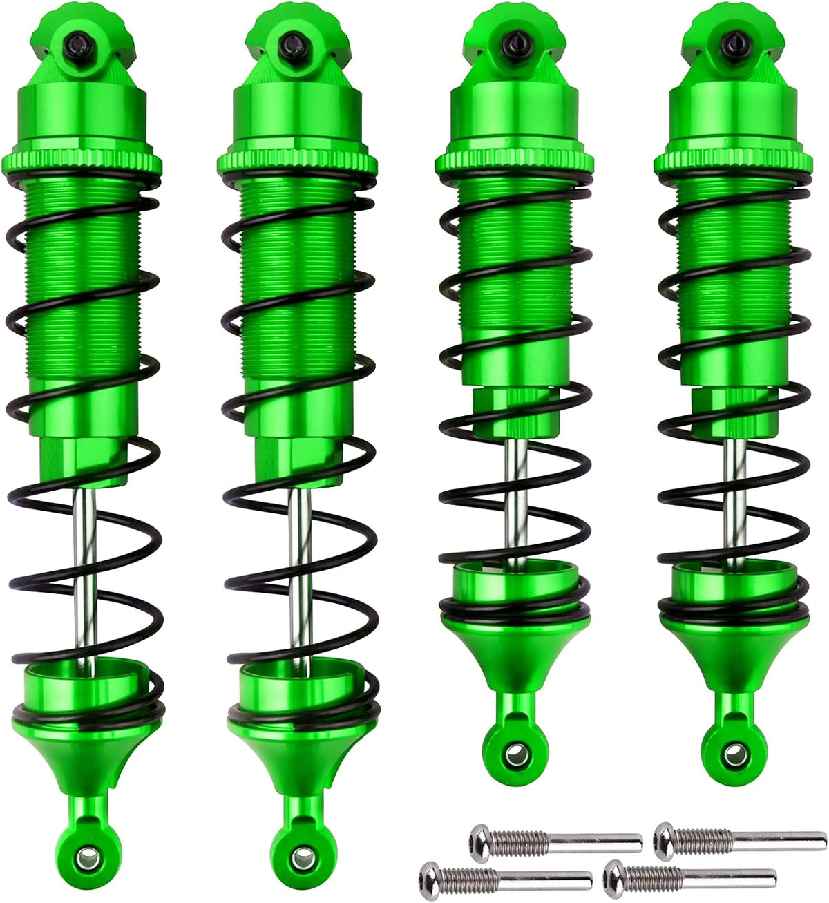 Aluminum Shocks Absorbers Assembled All Metal Set of 4 Green J905058