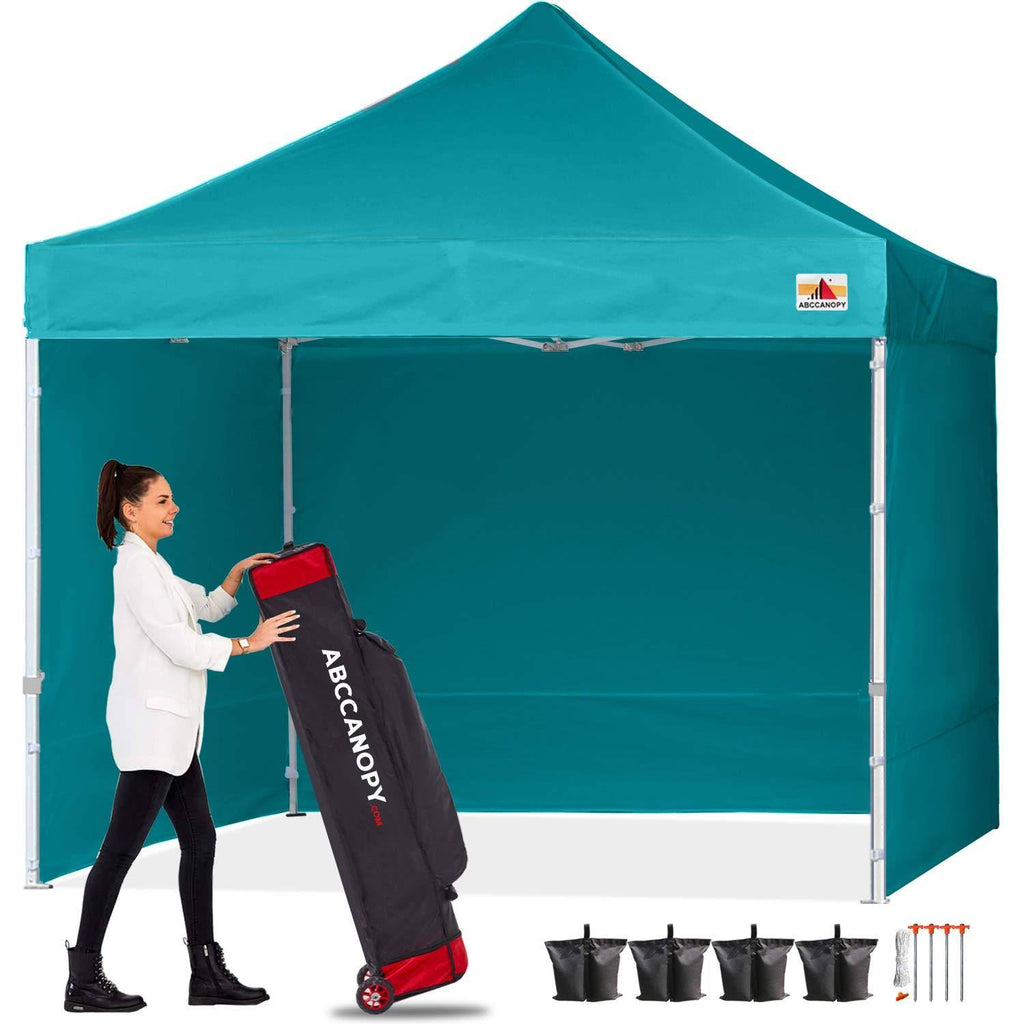 Turquoise Pop Up Canopy Tent with Sidewalls B871