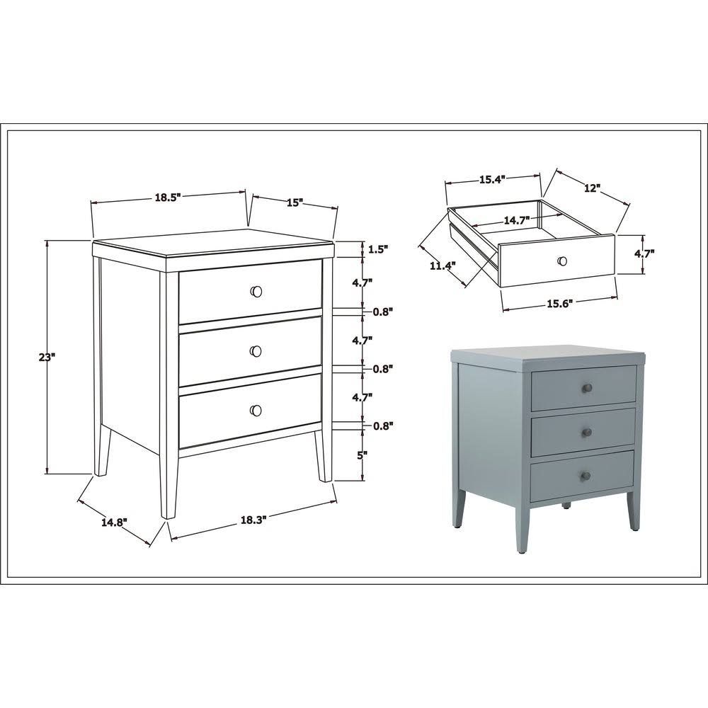 Acacia Wood Accent Table Grey E44009