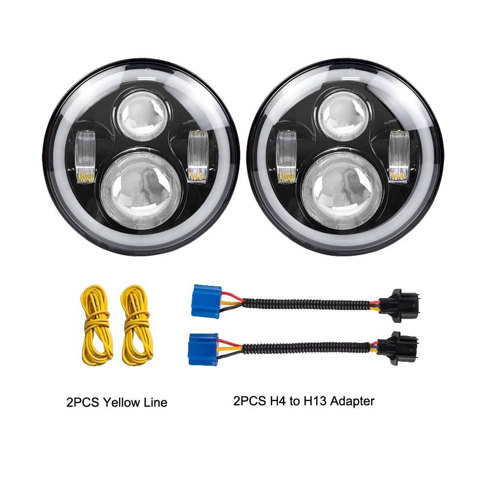 RGB Halo Headlights and Fog Lights Combo for Jeep Wrangler JK M271