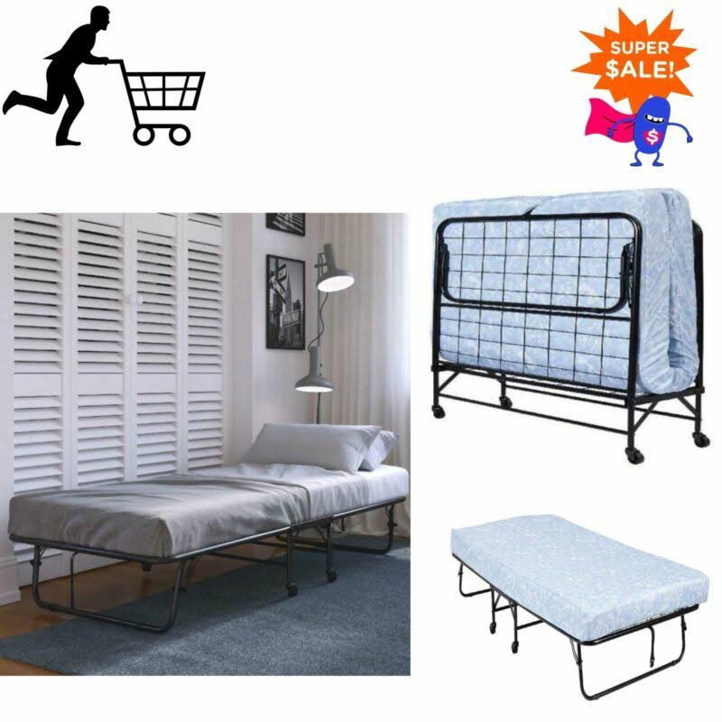 Folding Bed Cot with Foam Mattress D72442