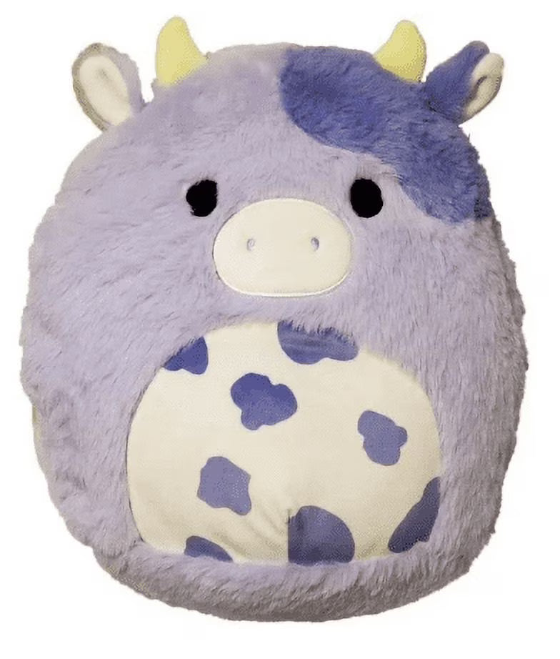 16" Fuzzy Blue Spotted Cow Plush Toy F7577