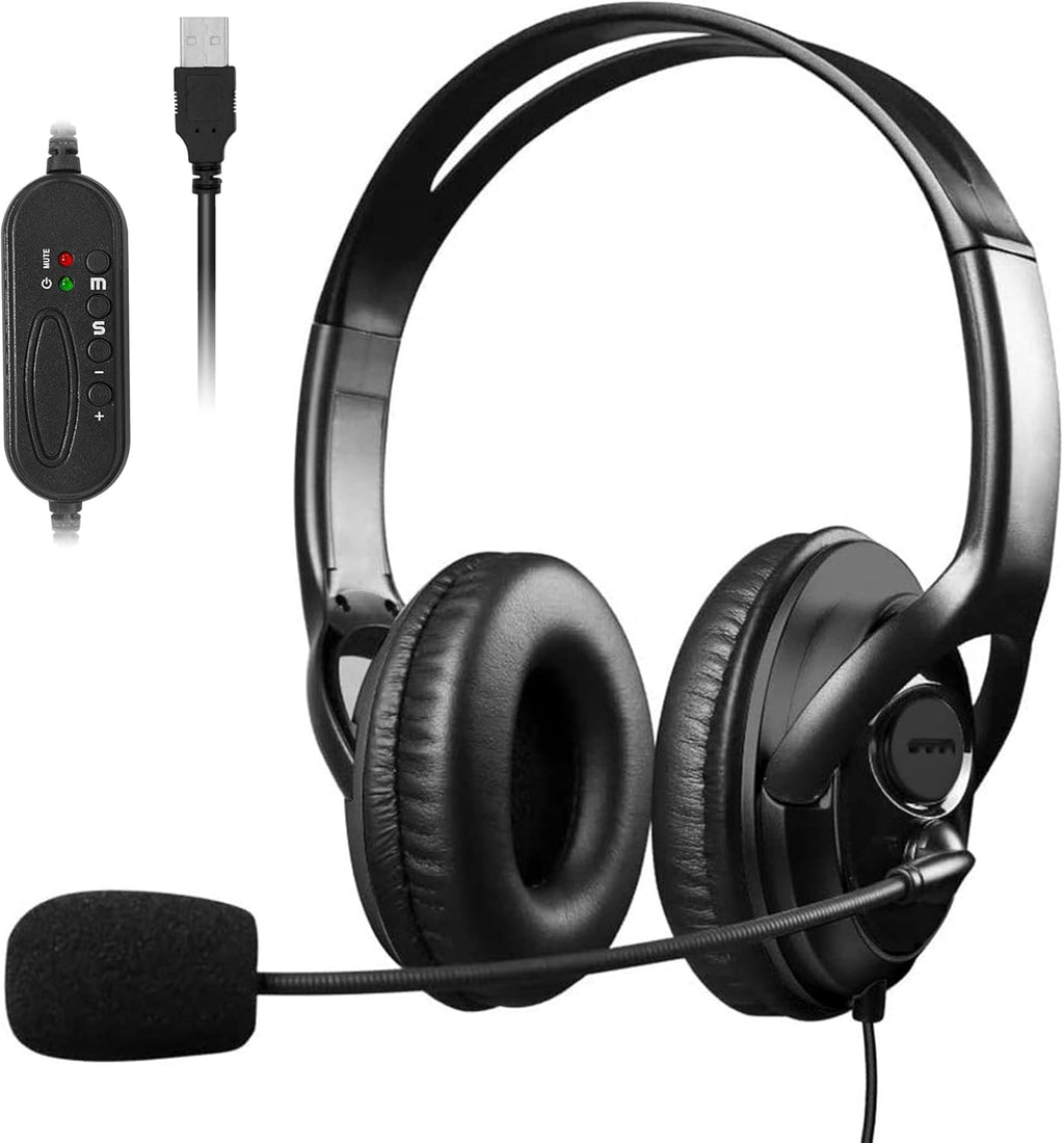 3.5mm Computer Headset with Microphone, Over-The-Head Headset, 8 Pack R82710