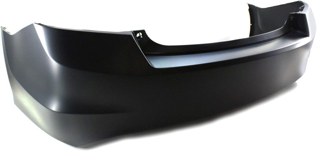 Rear Bumper Cover Primed with Single Exhaust Hole 4 Cyl Sedan M842