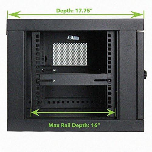 6U Wall Mount Rack Enclosure Server Cabinet 16.5 Inch Deep C70497