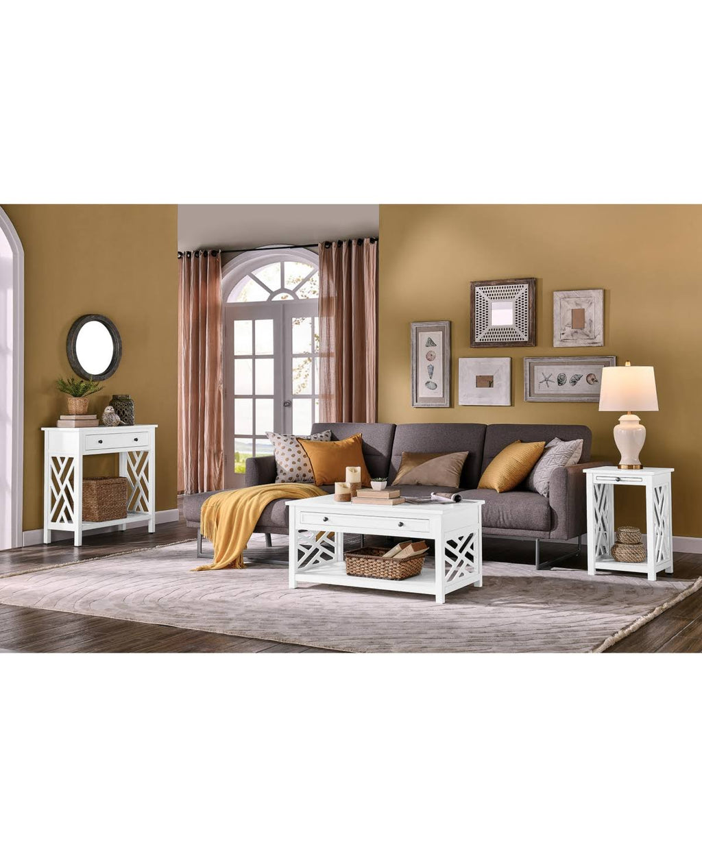 Wood Console Table with 4-Drawers N20813